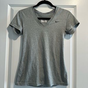 Grey Nike Dri-fit V neck